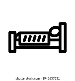 bed icon or logo isolated sign symbol vector illustration - high quality black style vector icons
