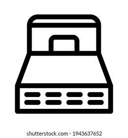 bed icon or logo isolated sign symbol vector illustration - high quality black style vector icons

