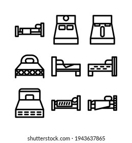 bed icon or logo isolated sign symbol vector illustration - Collection of high quality black style vector icons
