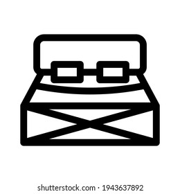 bed icon or logo isolated sign symbol vector illustration - high quality black style vector icons
