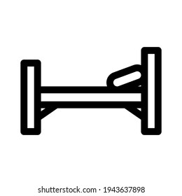 bed icon or logo isolated sign symbol vector illustration - high quality black style vector icons
