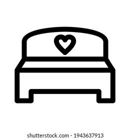 Bettsymbol oder Logo einzeln auf Zeichensymbolen, Vektorgrafik - hochwertige Vektorsymbole in schwarzem Stil
