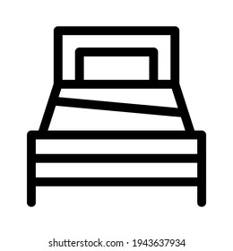 bed icon or logo isolated sign symbol vector illustration - high quality black style vector icons
