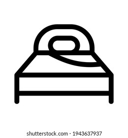 icono de cama o logotipo símbolo de signo aislado ilustración vectorial de alta calidad estilo negro iconos vectoriales
