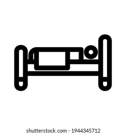 bed icon or logo isolated sign symbol vector illustration - high quality black style vector icons

