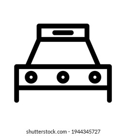 bed icon or logo isolated sign symbol vector illustration - high quality black style vector icons
