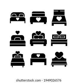 bed icon or logo isolated sign symbol vector illustration - Collection of high quality black style vector icons
