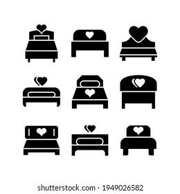 bed icon or logo isolated sign symbol vector illustration - Collection of high quality black style vector icons
