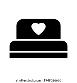icono de cama o logotipo símbolo de signo aislado ilustración vectorial de alta calidad estilo negro iconos vectoriales
