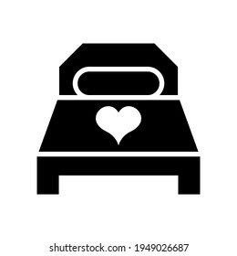 icono de cama o logotipo símbolo de signo aislado ilustración vectorial de alta calidad estilo negro iconos vectoriales
