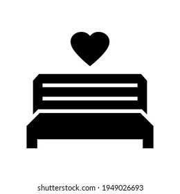 bed icon or logo isolated sign symbol vector illustration - high quality black style vector icons
