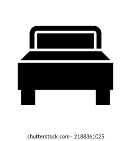 icono de cama o logotipo símbolo de signo aislado ilustración vectorial de alta calidad estilo negro iconos vectoriales
