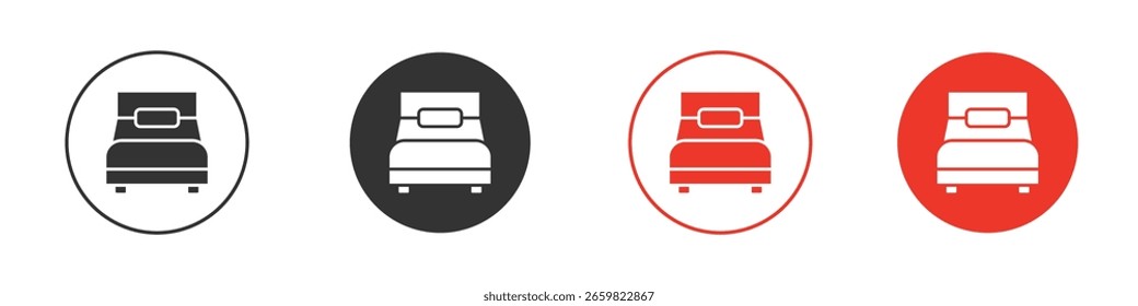 Icono de la cama para el logotipo, símbolo de la muestra del Vector para el diseño