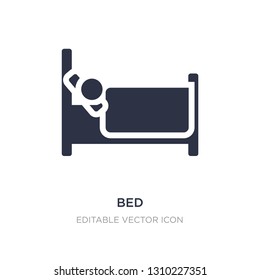 bed icon on white background. Simple element illustration from Holidays concept. bed icon symbol design.