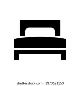 Bed icon on white background. Vector illustration.