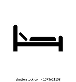 Bed icon on white background. Vector illustration.