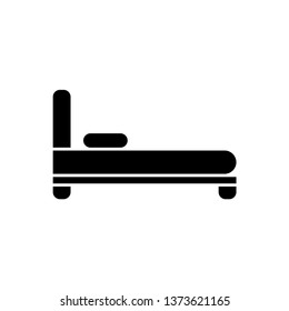 Bed icon on white background. Vector illustration.