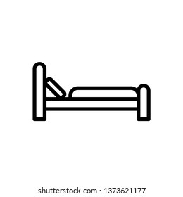 Bed icon on white background. Vector illustration.