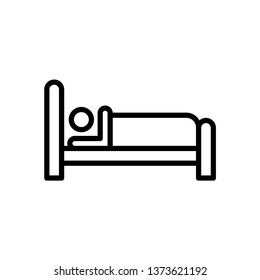 Bed icon on white background. Vector illustration.