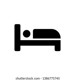 Bed icon on white background. Vector illustration.