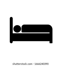 bed icon on white background