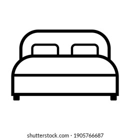 Bed icon on white background. Vector illustration.