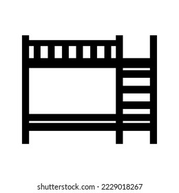 Bed icon on white background. Vector illustration. Colorful graphic set of beds with pillows. Modern bedroom furniture. Flat style vector illustration.