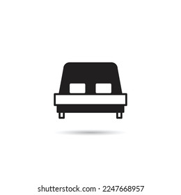 icono de la cama en fondo blanco