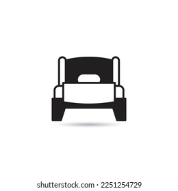 bed icon on white background