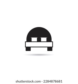 bed icon on white background vector illustration