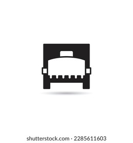 bed icon on white background vector illustration