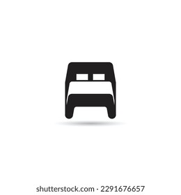 bed icon on white background vector illustration