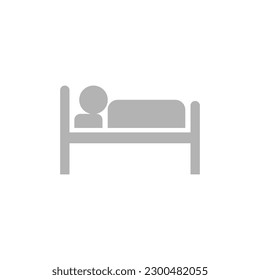 bed icon on a white background, vector illustration