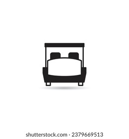 bed icon on white background vector illustration