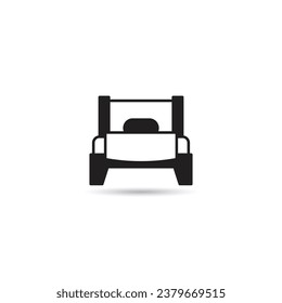 bed icon on white background vector illustration