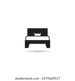 bed icon on white background vector illustration