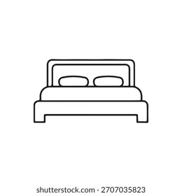 Bed icon on white background