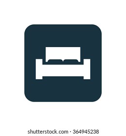 bed icon, on white background