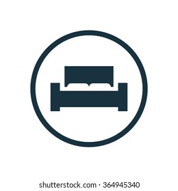bed icon, on white background
