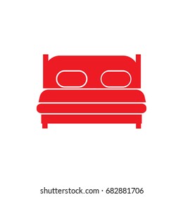 bed icon on white background