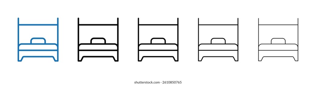 Bed icon Outline vector logo for web ui