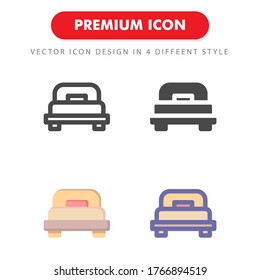 bed icon pack isolated on white background. for your web site design, logo, app, UI. Vector graphics illustration and editable stroke. EPS 10.