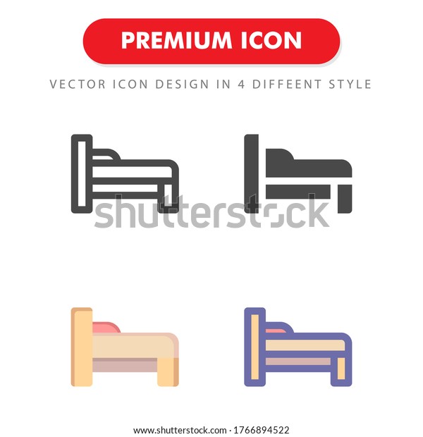 bed icon pack isolated on white background. for\
your web site design, logo, app, UI. Vector graphics illustration\
and editable stroke. EPS\
10.