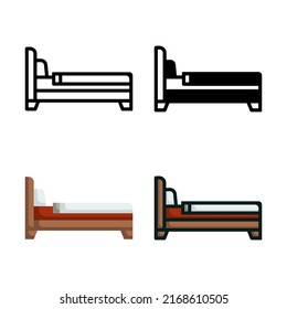 Bed Icon Set Style Collection
