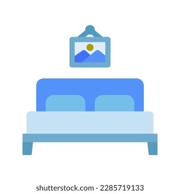 Bed icon. sign for mobile concept and web design. vector illustration