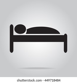 Bed icon sign vector illustration