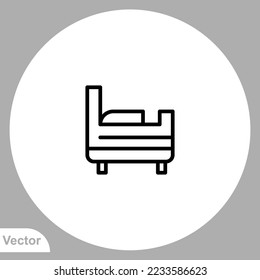 Bed icon sign vector,Symbol, logo illustration for web and mobile