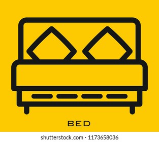 Bed icon signs