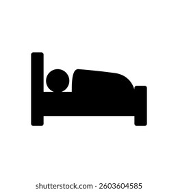 bed icon, simple flat style, illustration, logo sign symbol pictogram template, for ui or ux isolated on white for mobile app, editable