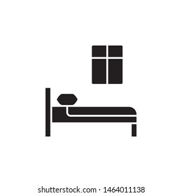 bed icon. Simple glyph, flat vector of Hotel Service icons for UI and UX, website or mobile application